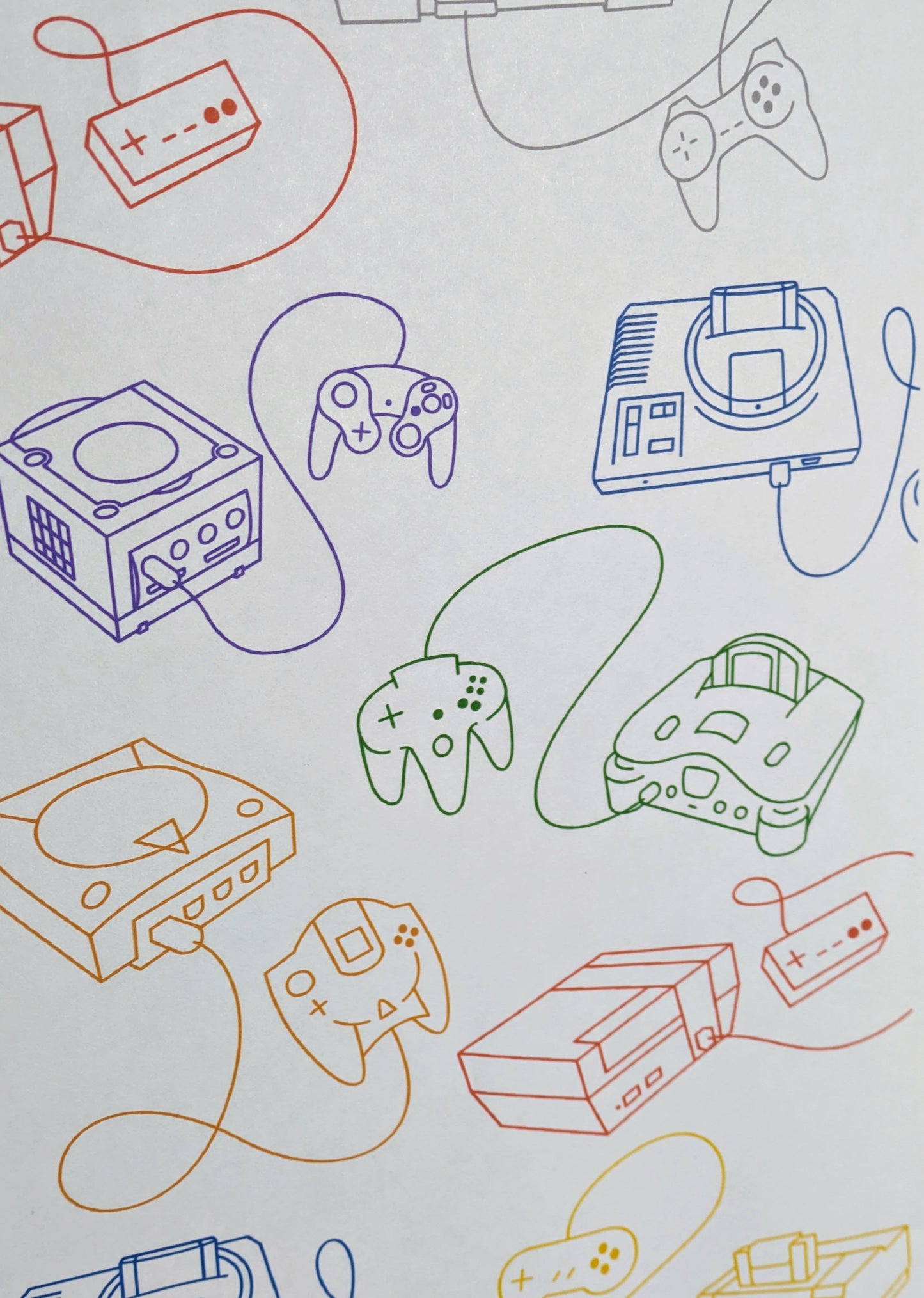 Retro Consoles Wrapping Paper by Coestar