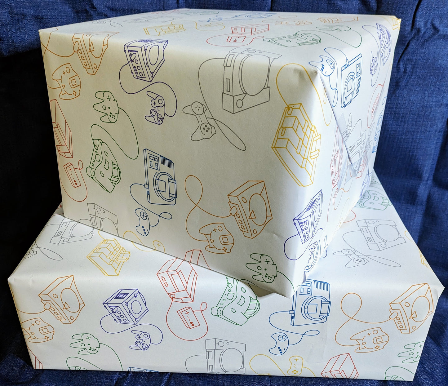 Retro Consoles Wrapping Paper by Coestar
