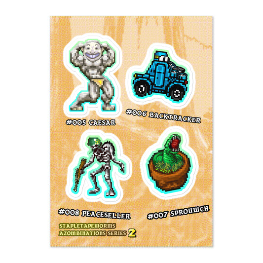 StapleTapeworms Azombinations Series 2 Sticker Sheet - 5" x 8"