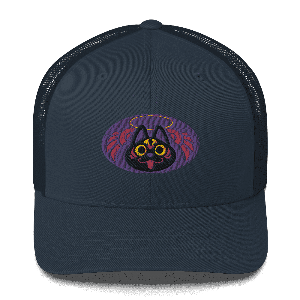Retro Trucker Hat Navy Front