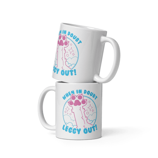 White Glossy Mug White 11 Oz Front View