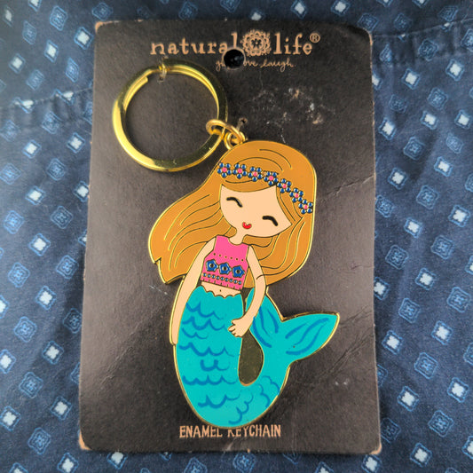 Natural Life Mermaid Enamel Keychain