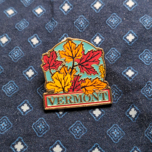 Vermont Fall Leaves Enamel Pin