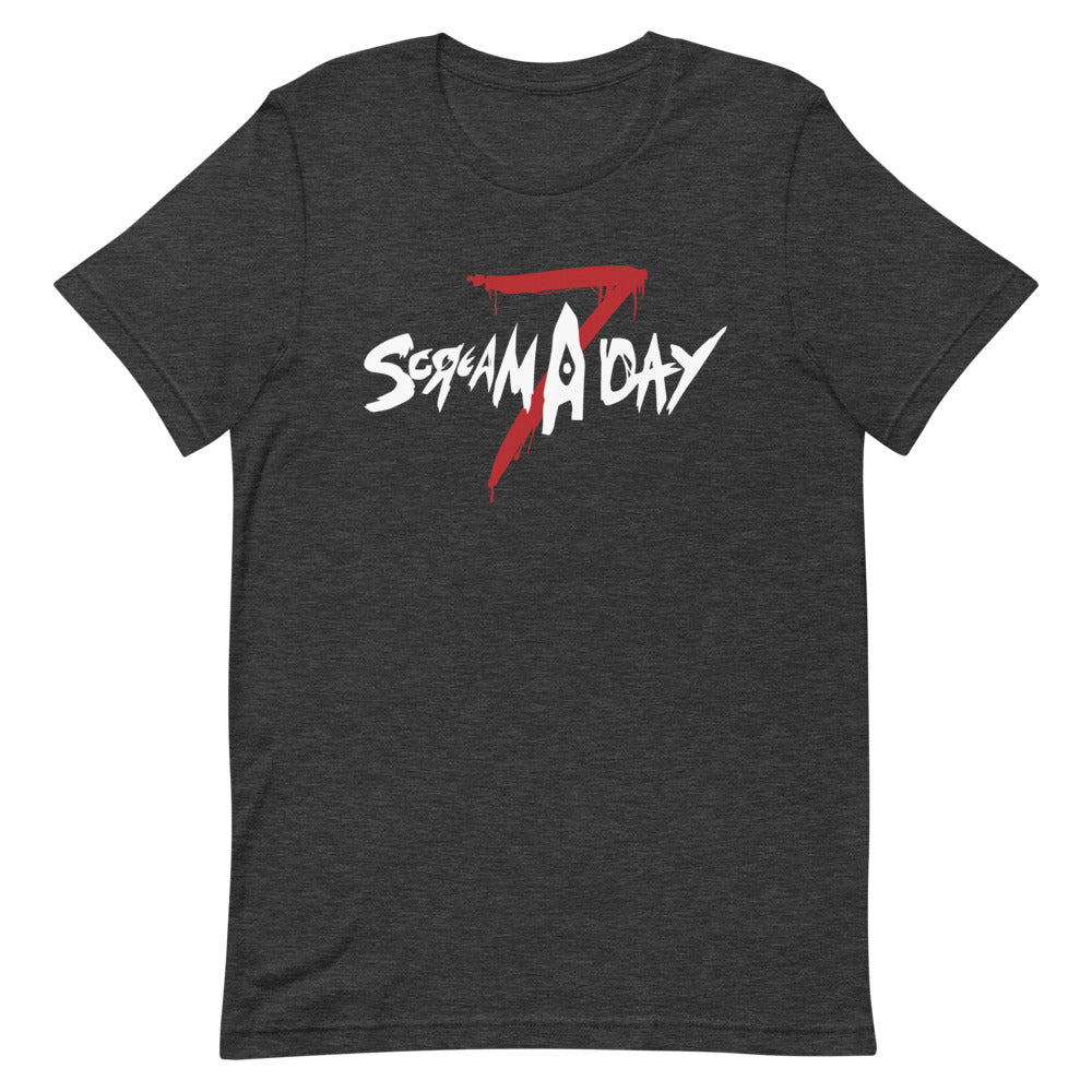 ScreamADay 7 Dark Grey Heather Unisex T-Shirt
