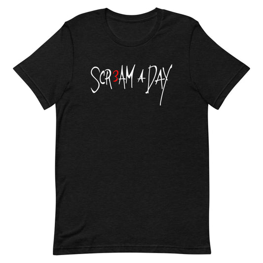 ScreamADay 3 Black Heather Unisex T-Shirt