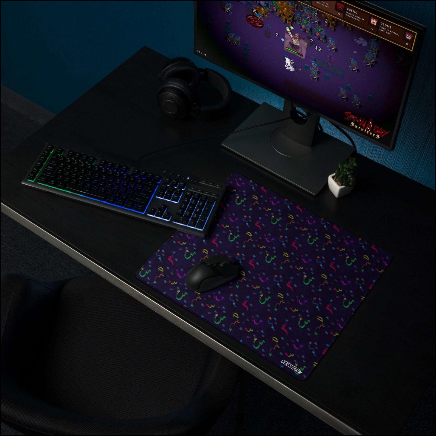 Arcade Floor Desk Mat by Coestar