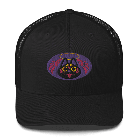 Retro Trucker Hat Black Front