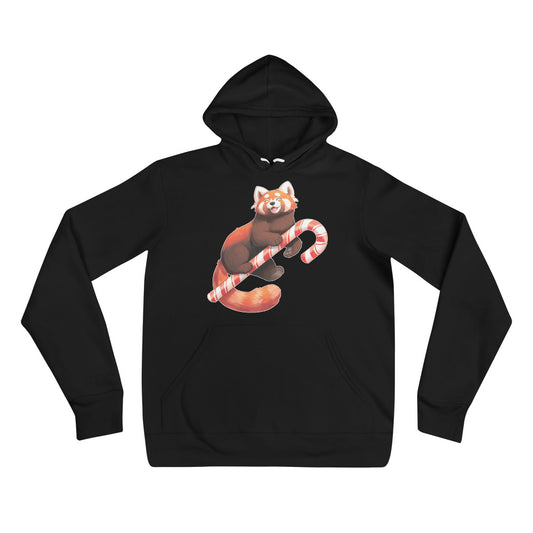 Peppermint Red Panda Unisex Hoodie by The Shirt Hoard
